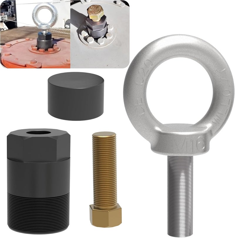 Sporthfish 91-849154T1 Flywheel Puller Removal Tool 91-90455-1 Lift Ring Set Compatible with Mercury Mariner Force Yamaha Outboard Flywheel Puller Lifting Eye Tool, 4PCS - Image 1
